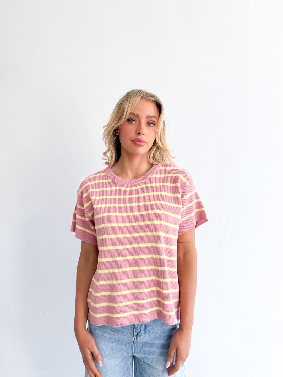 Sunny Knit Top - Pink