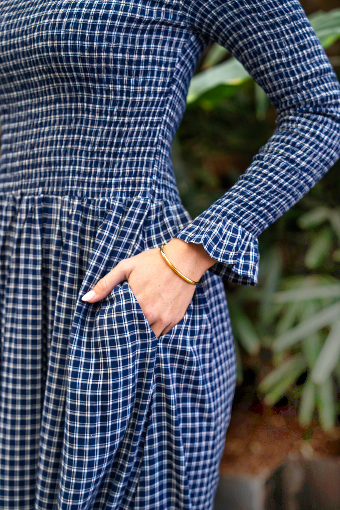 Susannah Dress-Navy check