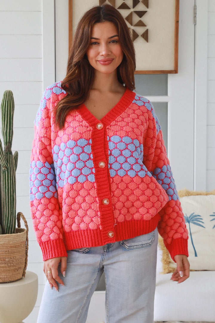 Tommy Cardigan – Bright Pink