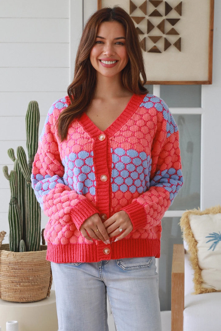 Tommy Cardigan – Bright Pink