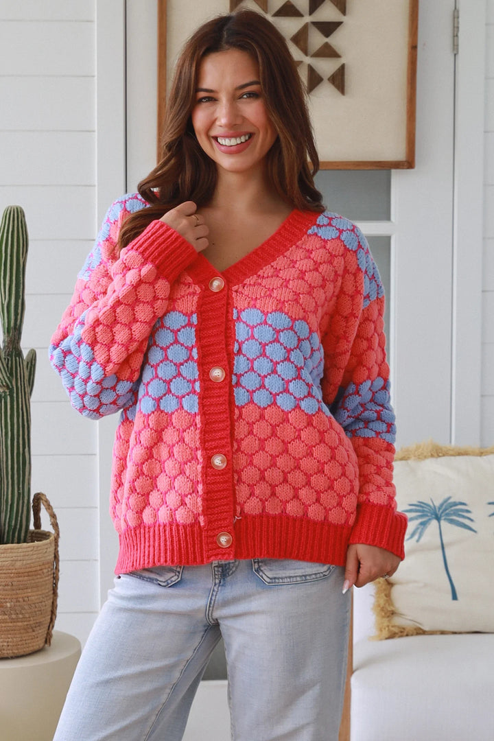 Tommy Cardigan – Bright Pink