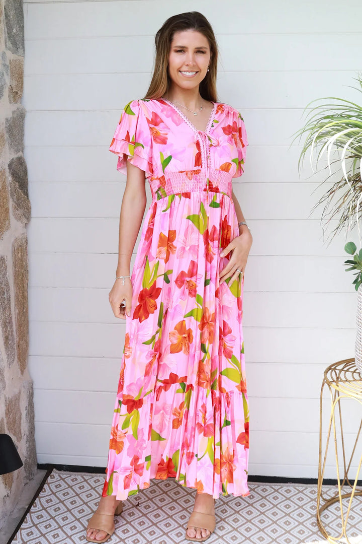 Valeria Maxi Dress - Pink Floral