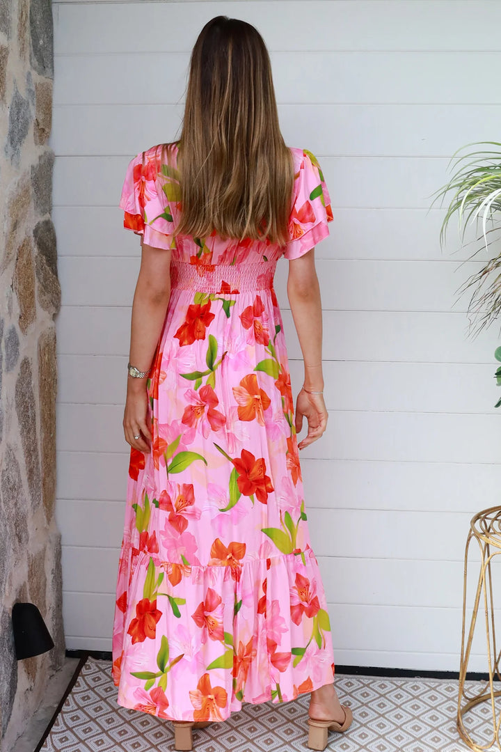 Valeria Maxi Dress - Pink Floral