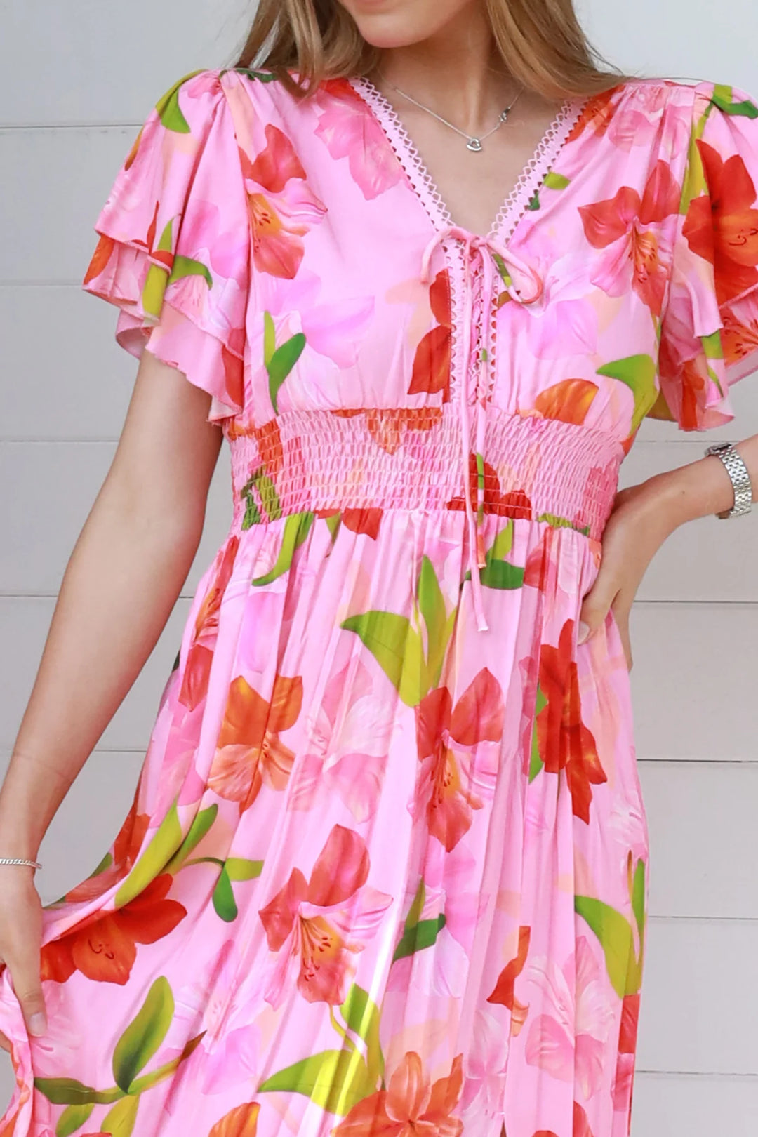 Valeria Maxi Dress - Pink Floral