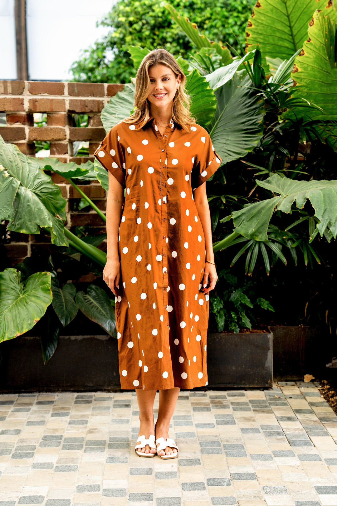 Vasquez Dress - Brown Dot