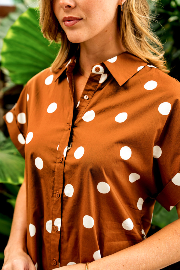Vasquez Dress - Brown Dot