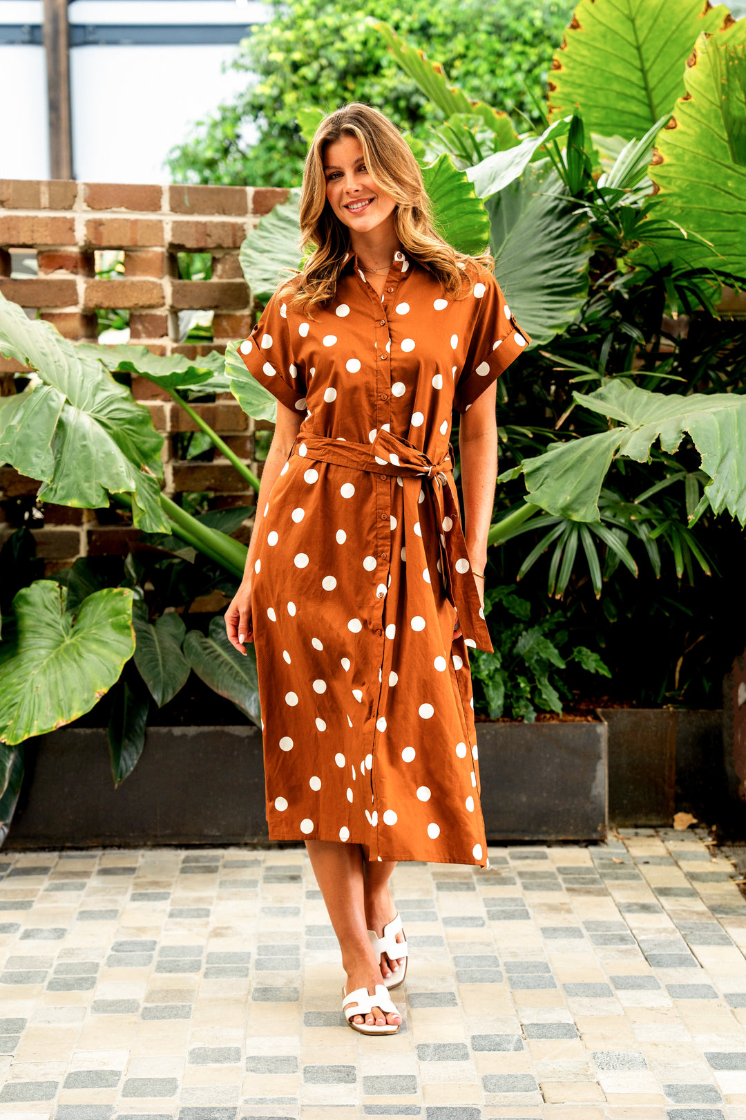 Vasquez Dress - Brown Dot