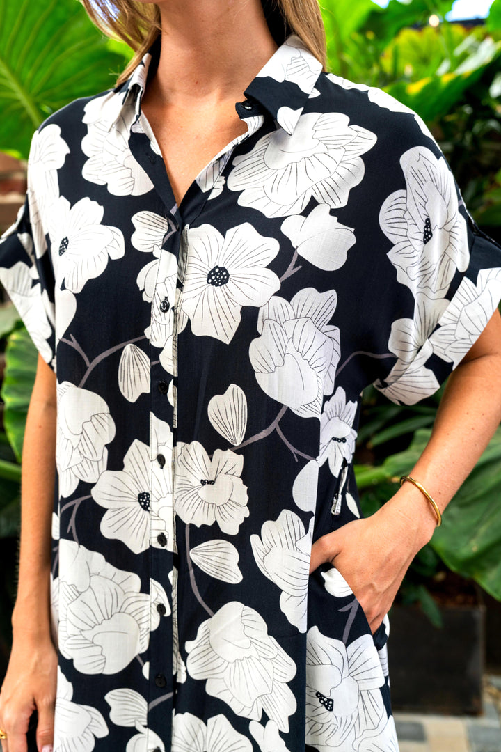 Wilma Dress - Black Floral