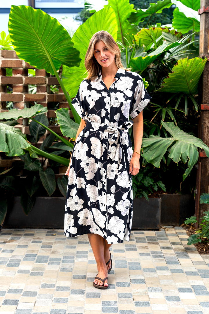 Wilma Dress - Black Floral